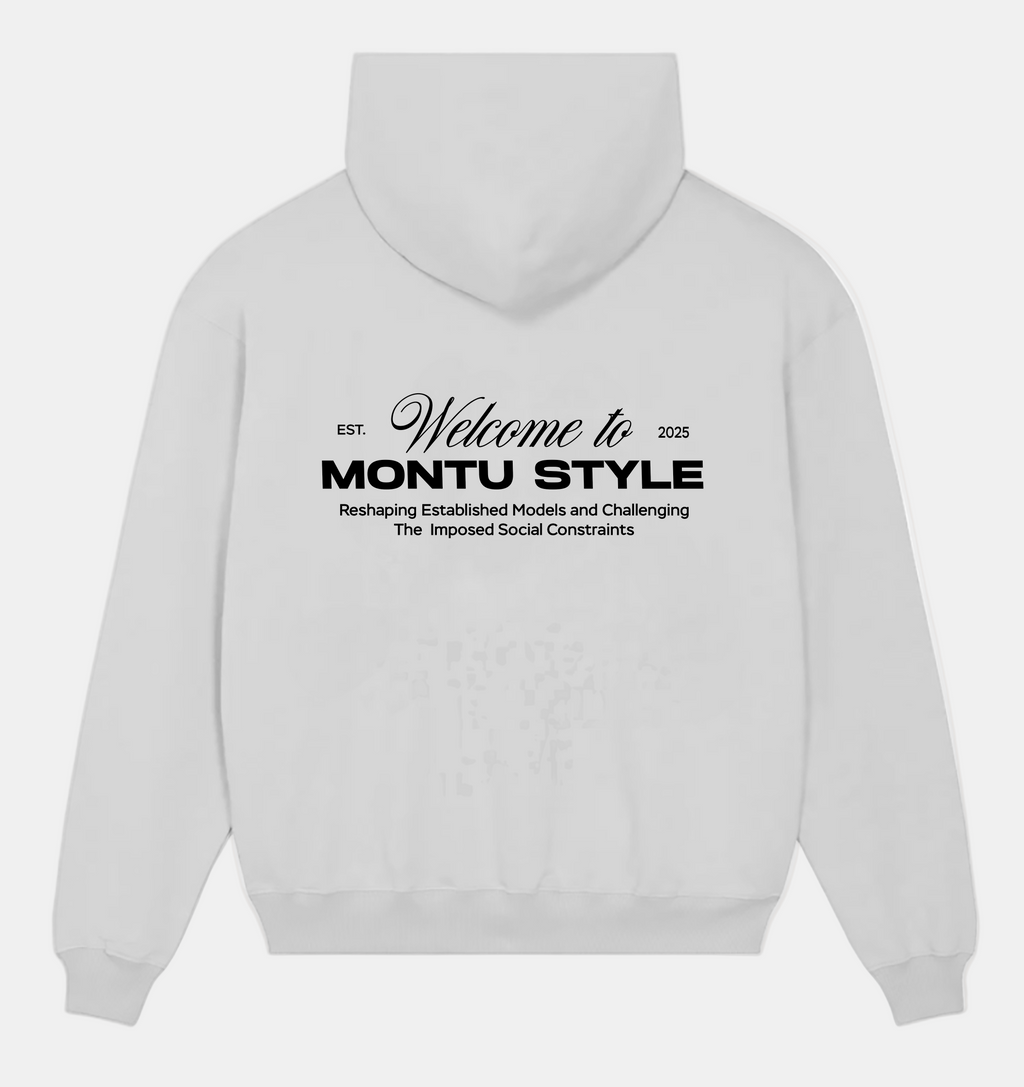 MONTU Unisex White Hoodie