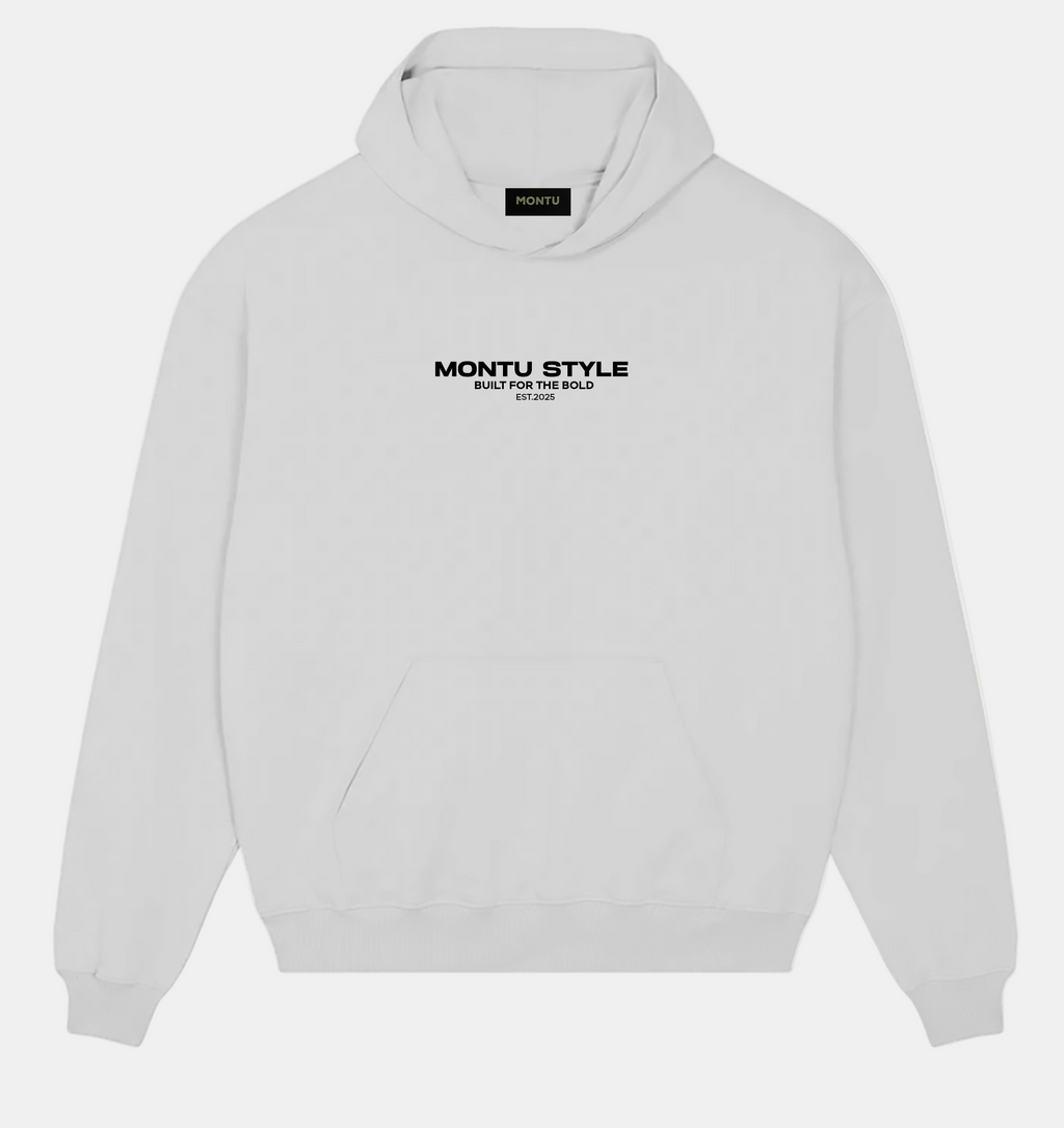 MONTU Unisex White Hoodie